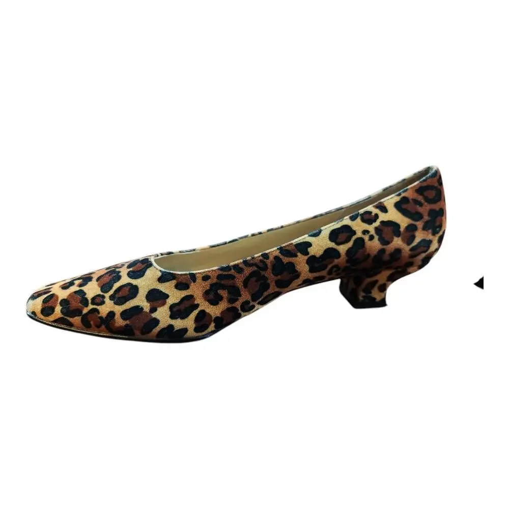 Karen‎ Scott Jilly womens sz 7m leopard animal print pump heel square toe